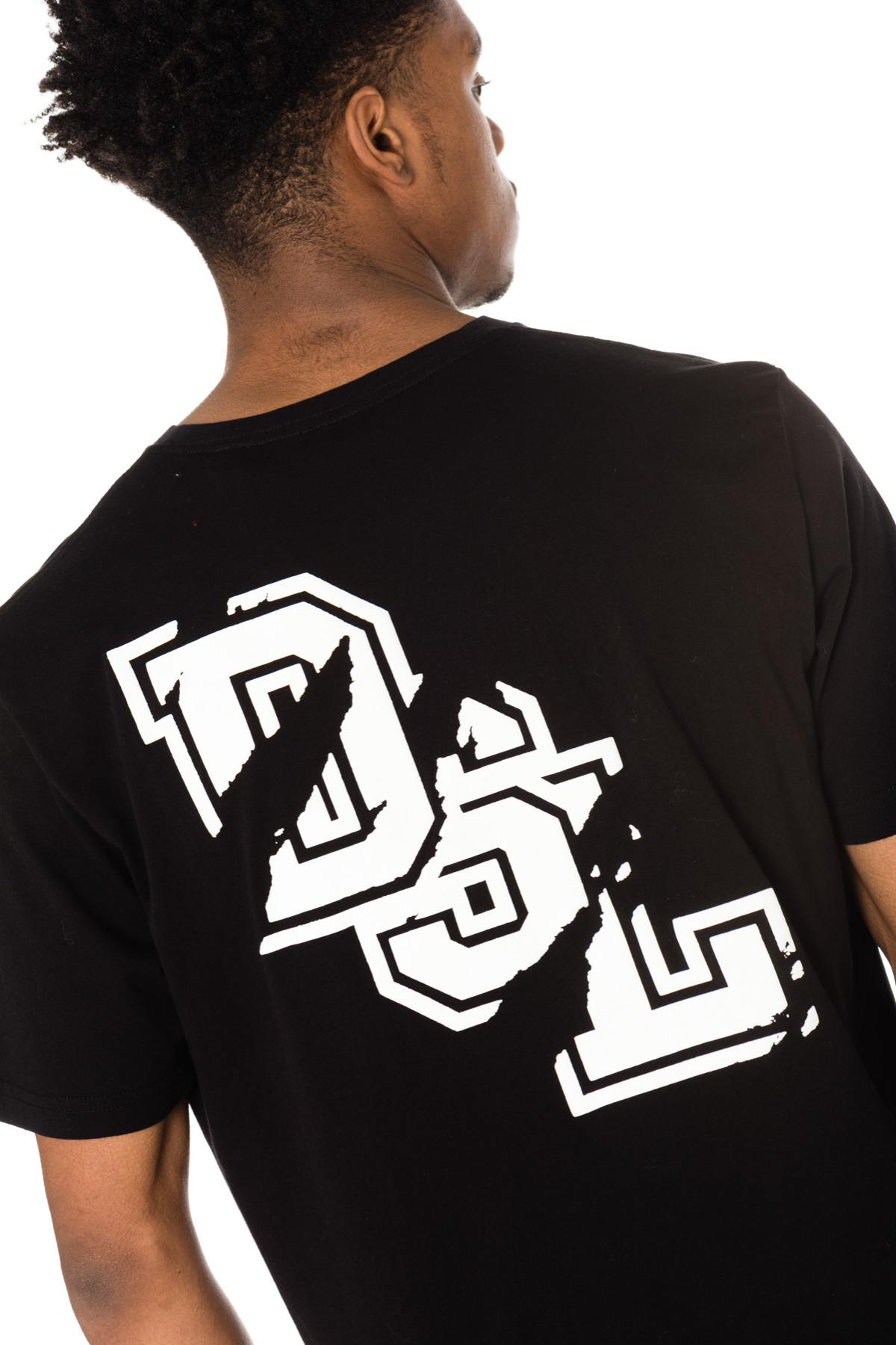 Black T-shirt with white Diesel logo - Image n°2