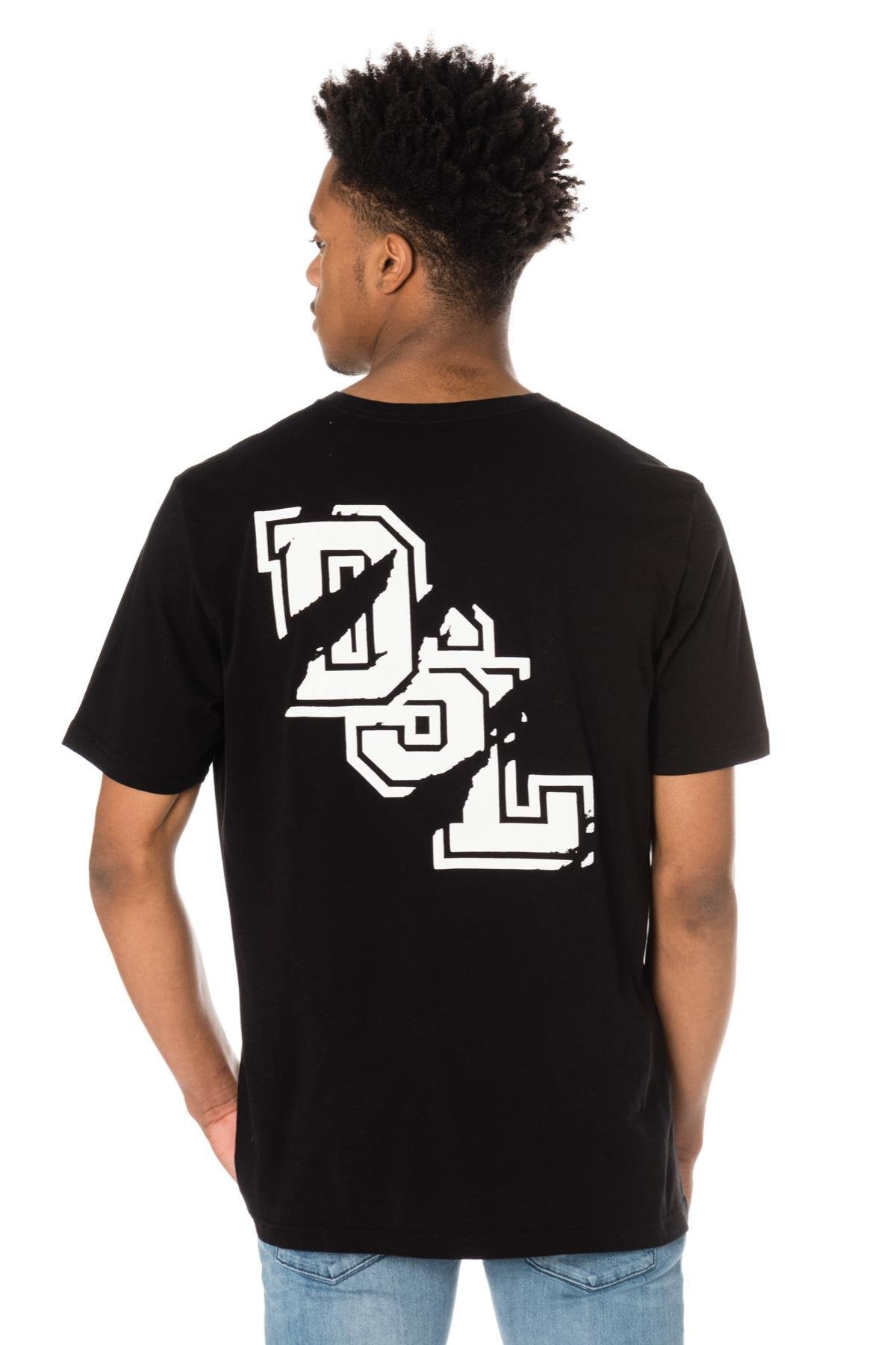 Black T-shirt with white Diesel logo - Image n°4