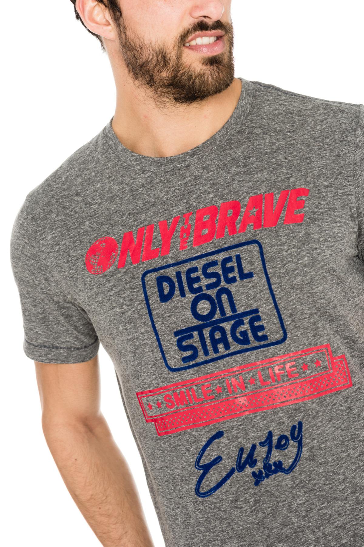 Diesel men's gray t-shirt - Image n°4