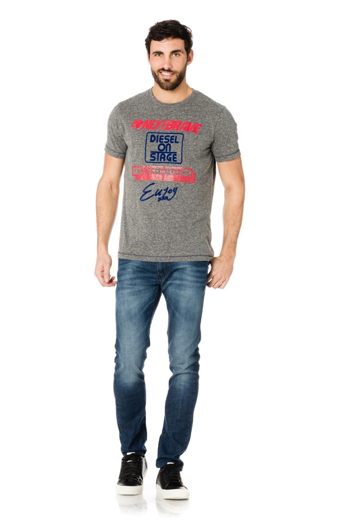 Diesel men's gray t-shirt - Image n°2