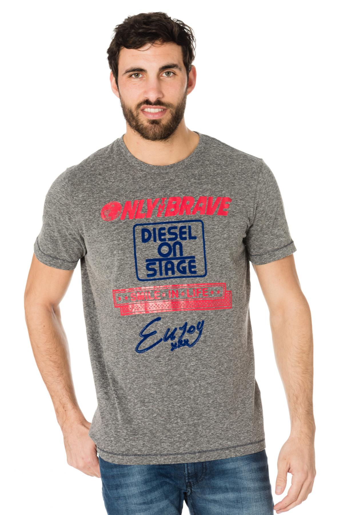 Diesel men's gray t-shirt - Image n°1