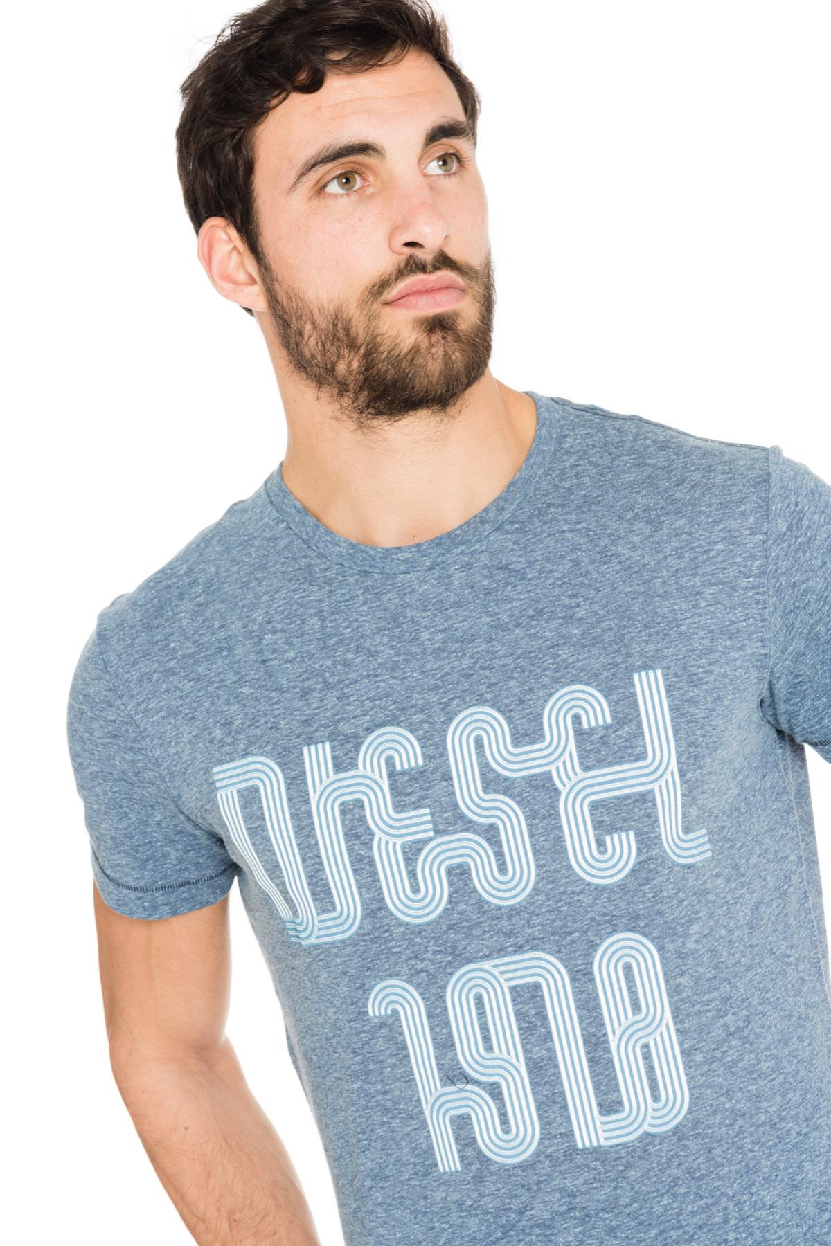 Men's diesel heather blue t-shirt - Image n°5