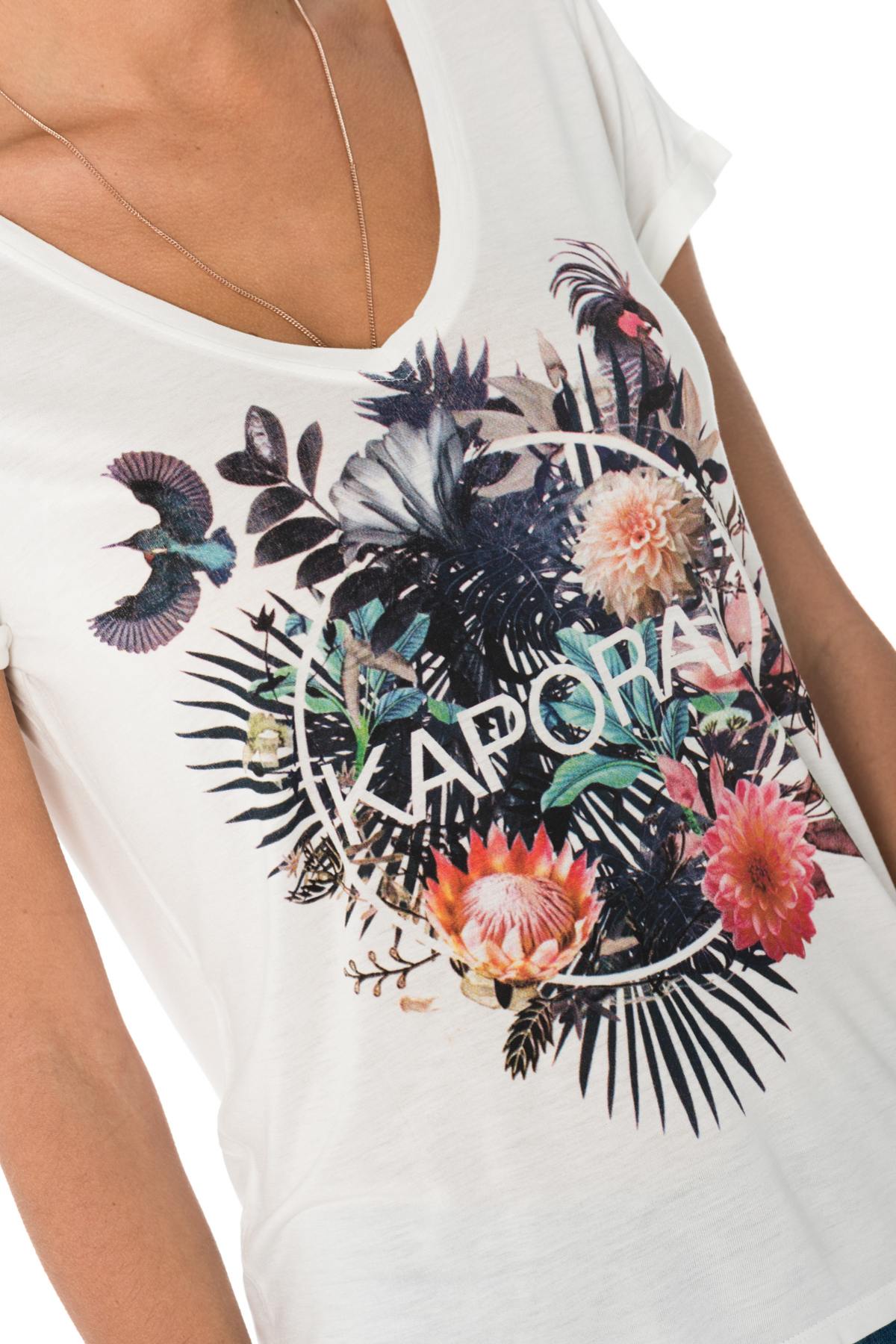 Kaporal women's tropical print T-shirt - Image n°4