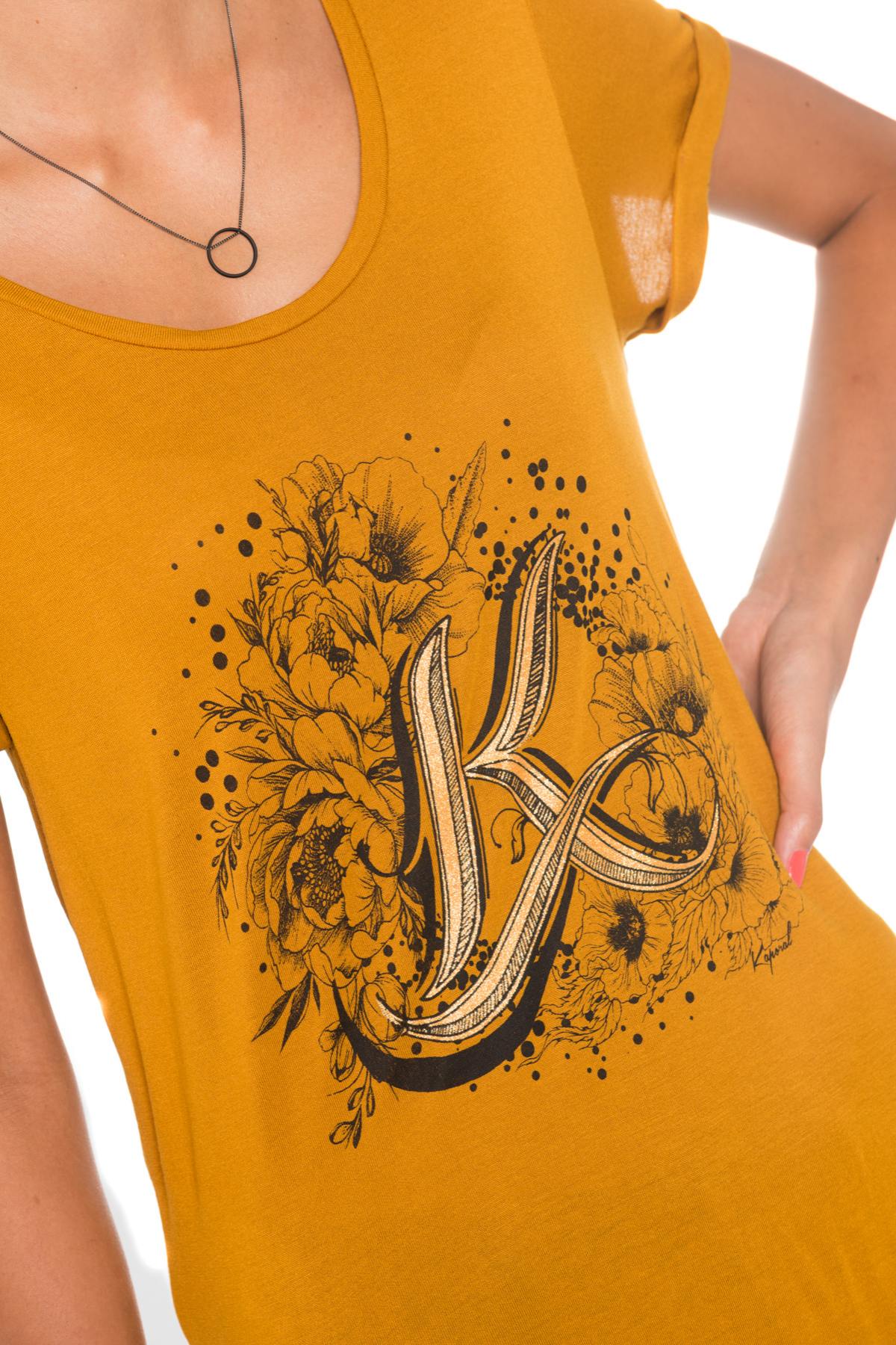 Kaporal women's t-shirt in honey color - Image n°4