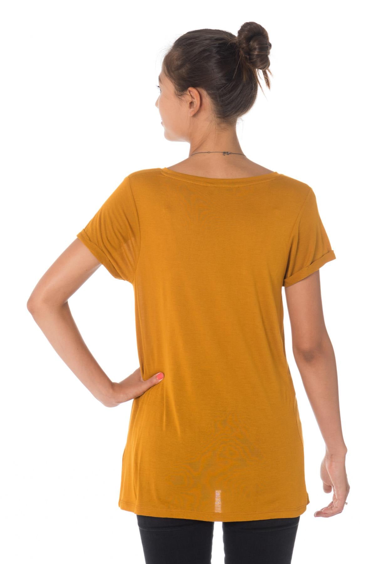 Kaporal women's t-shirt in honey color - Image n°3