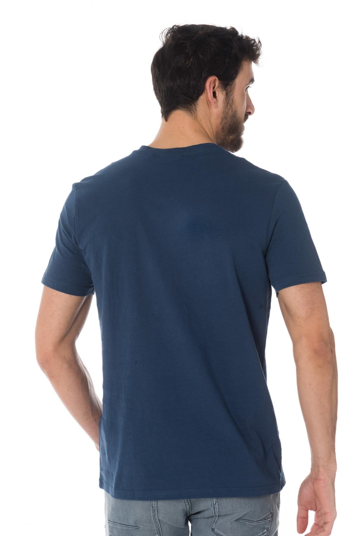 Navy blue V-neck t-shirt - Image n°3