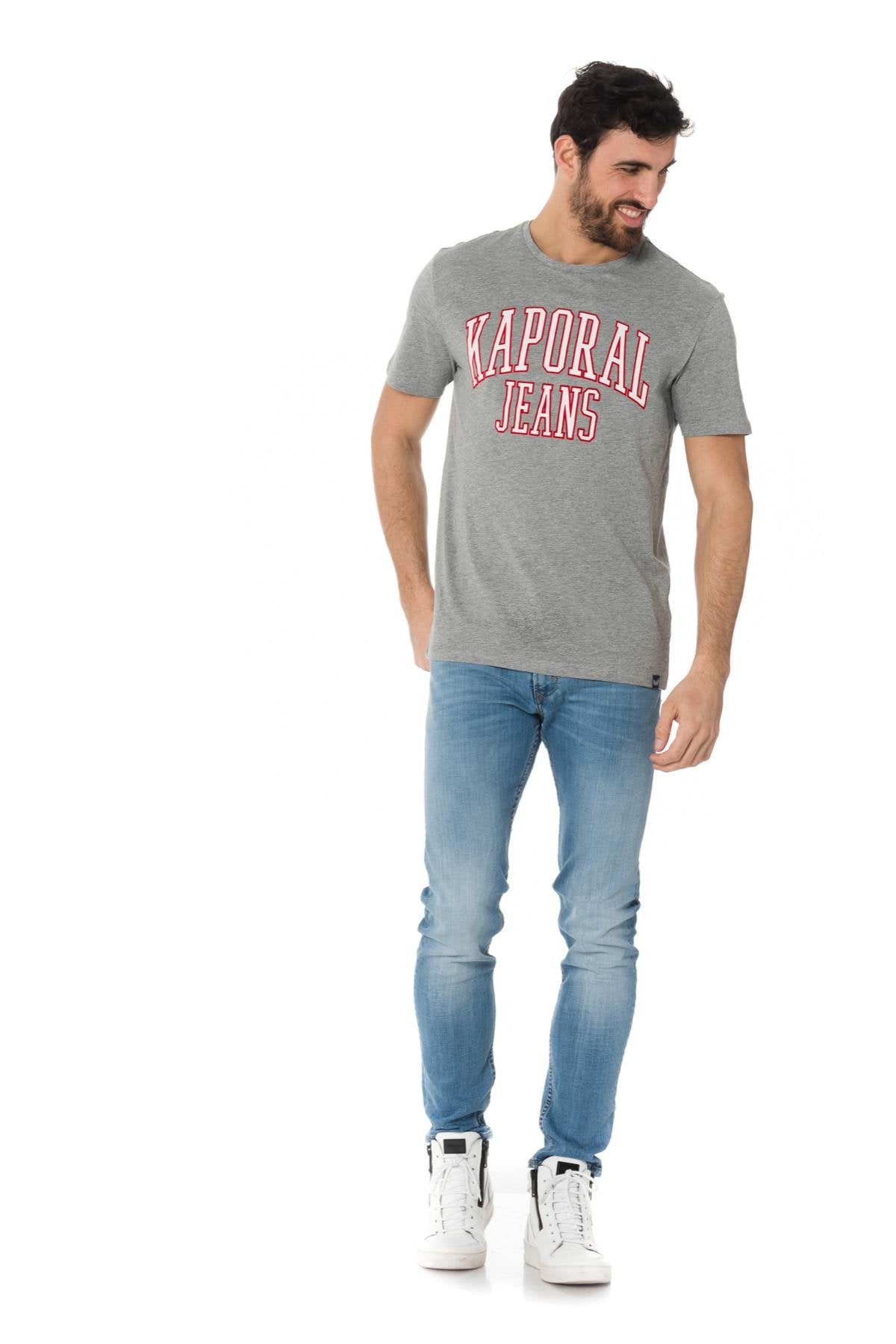 Heather gray t-shirt with logo - Image n°2