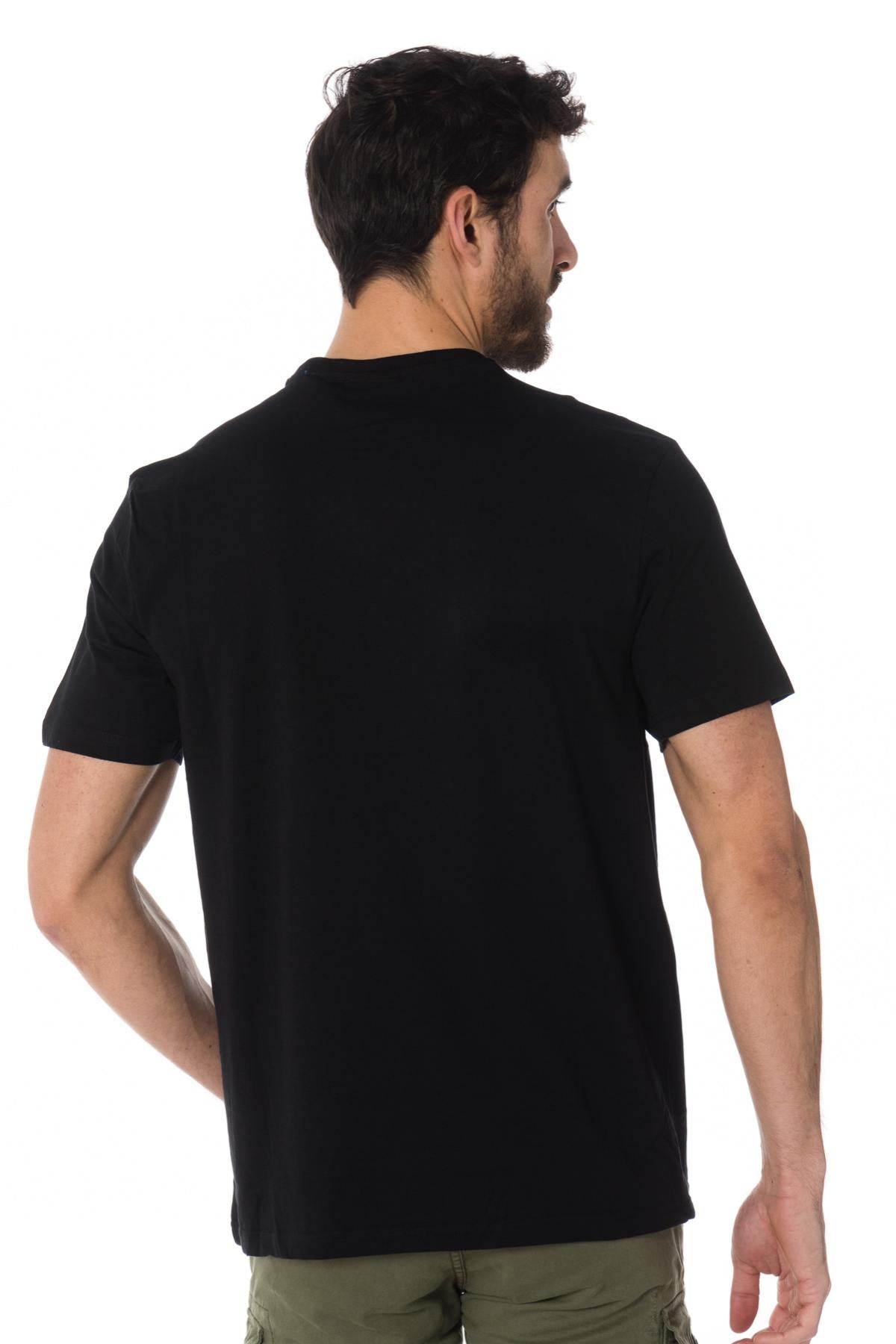 Men's black t-shirt with white logo - Image n°4