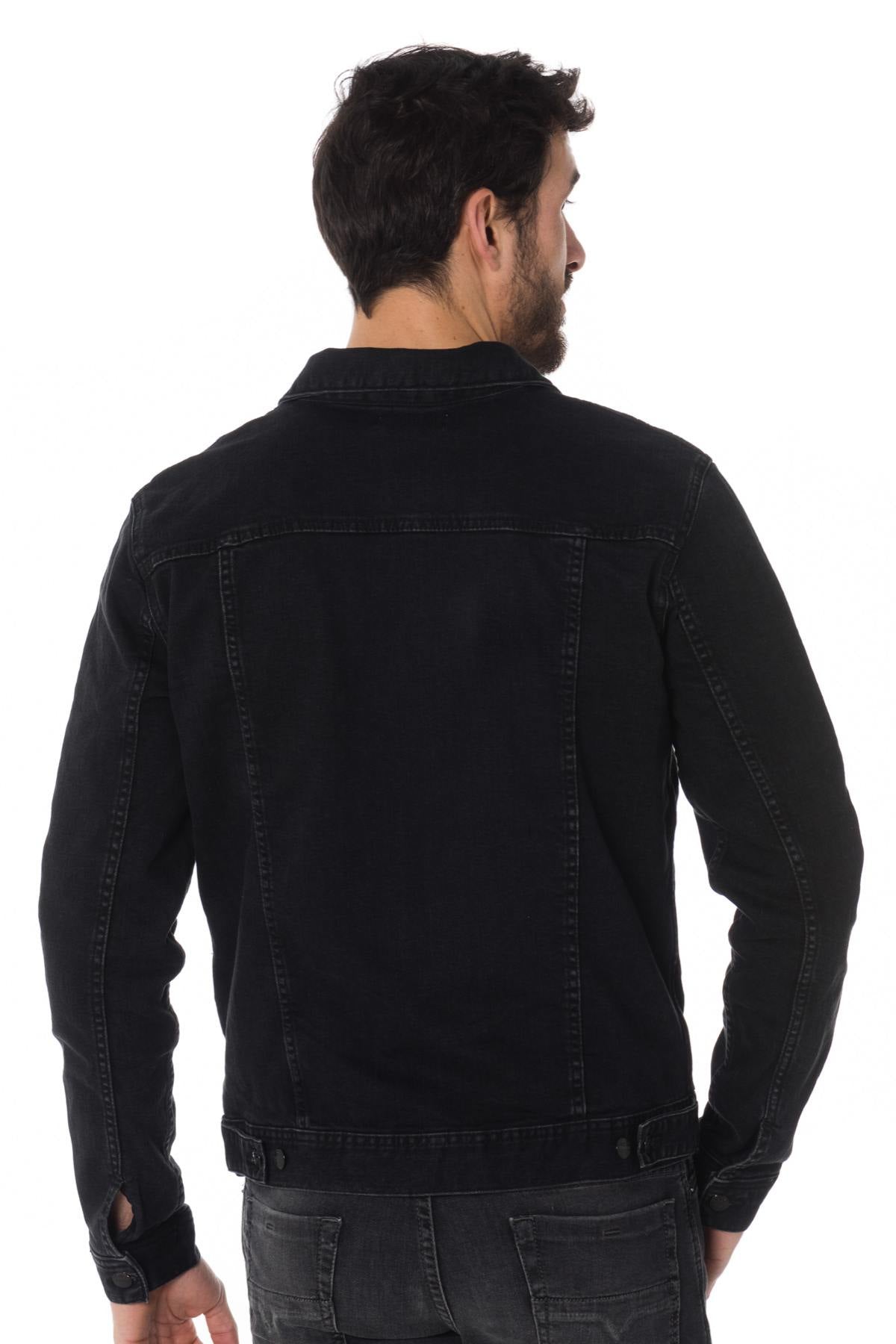 Men's raw black denim jacket - Image n°4