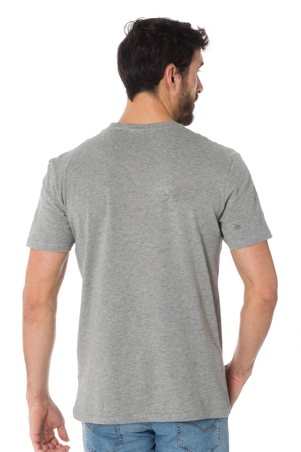 Gray V-neck t-shirt for men - Image n°3