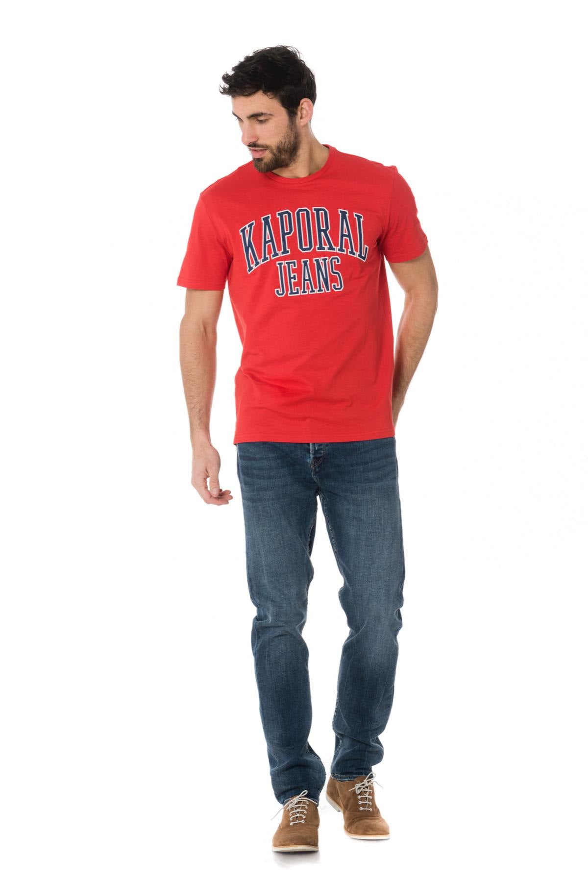 Men's bright red T-shirt - Image n°2