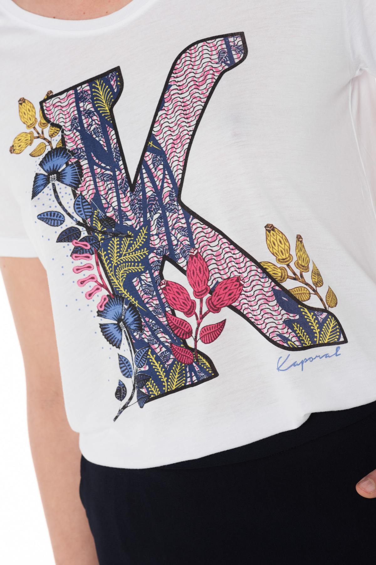 White floral logo t-shirt - Image n°4