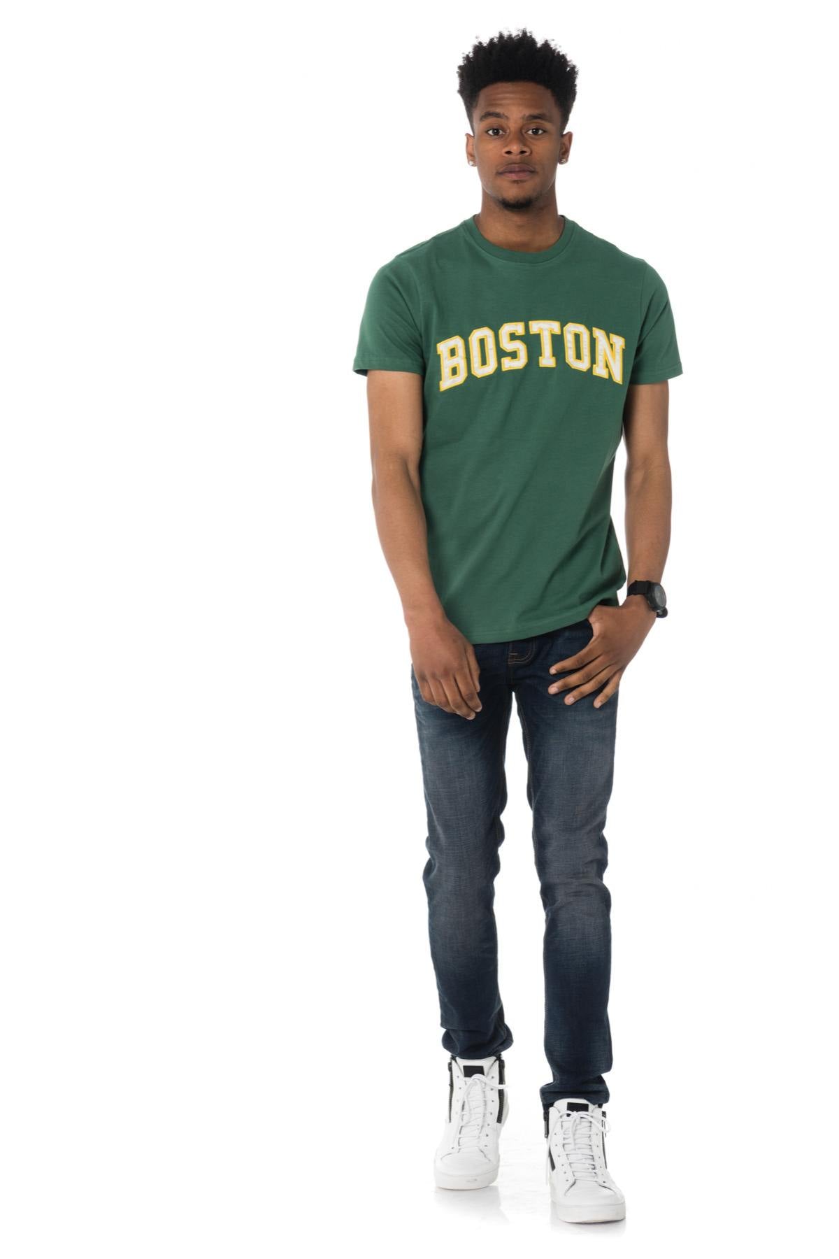 Schott green Boston t-shirt - Image n°2