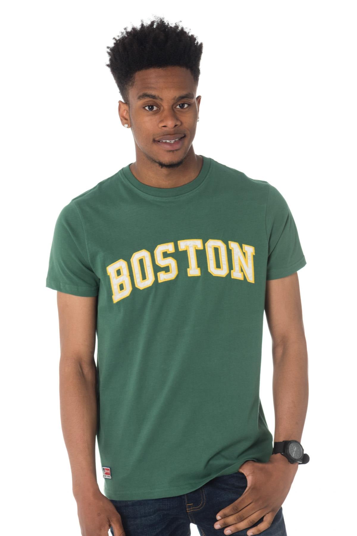 Schott green Boston t-shirt - Image n°1