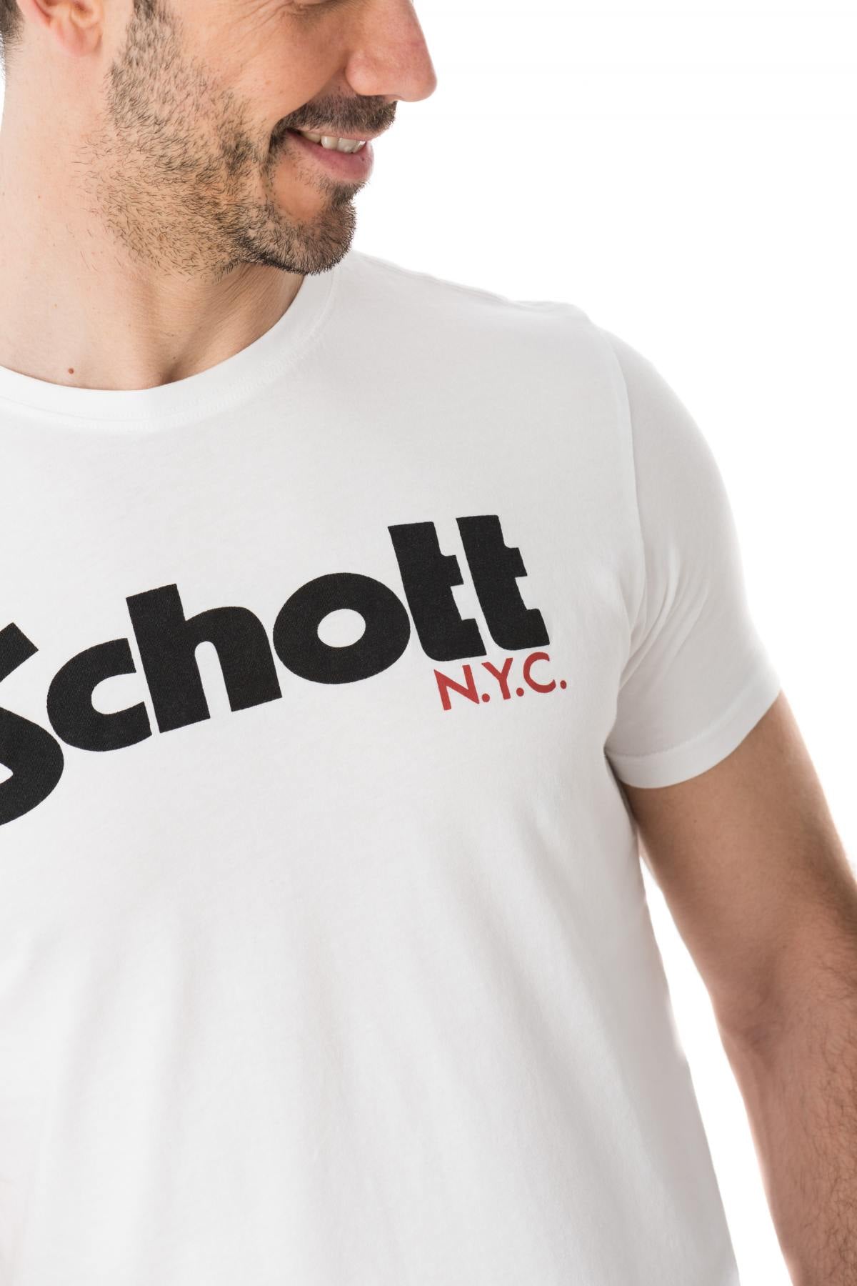 Schott NYC t-shirt with plain white writing - Image n°4