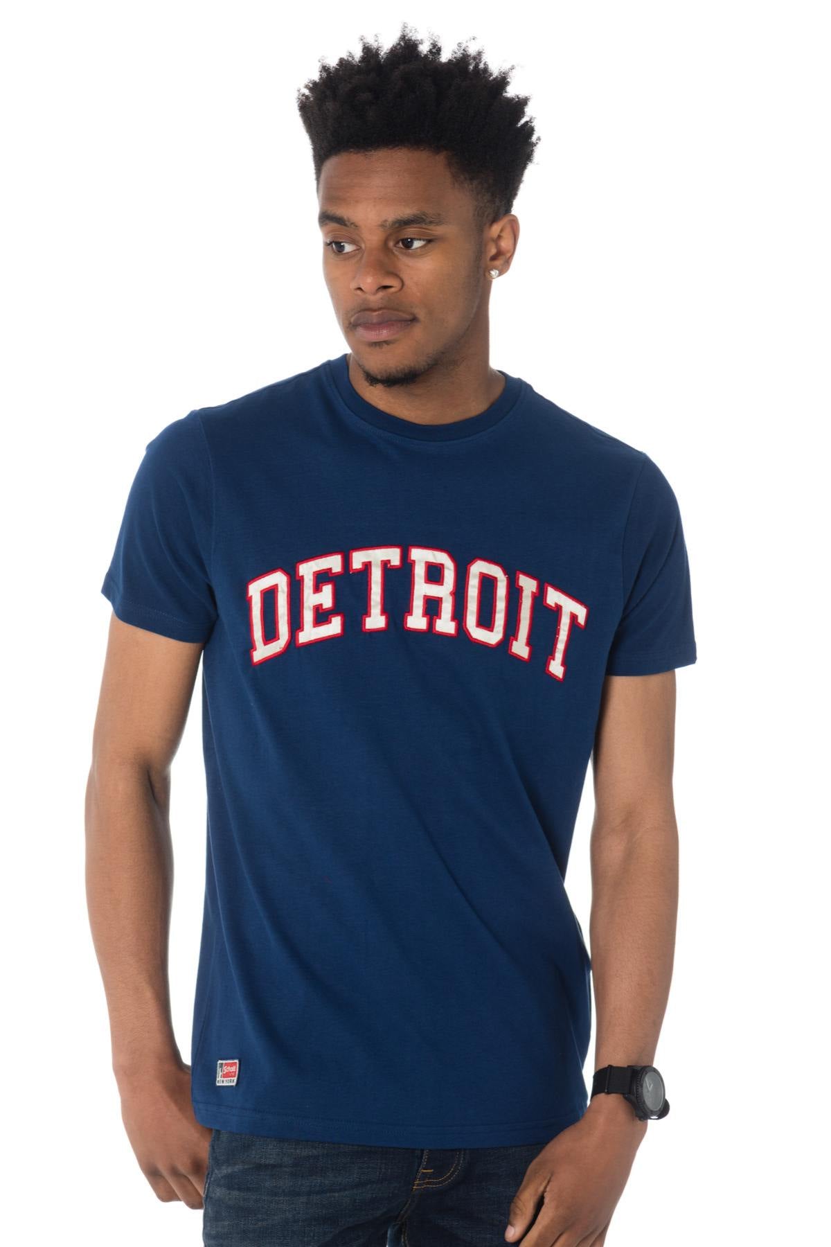 Blue T-shirt with Detroit logo - Image n°1