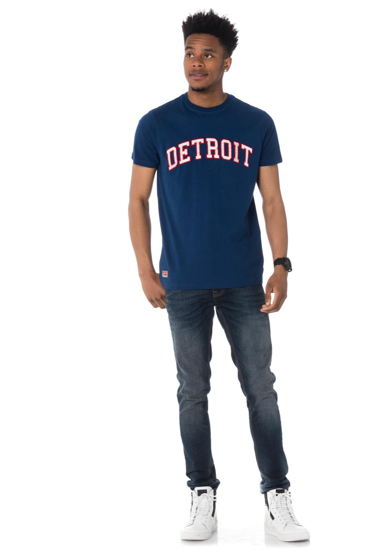 Blue T-shirt with Detroit logo - Image n°2