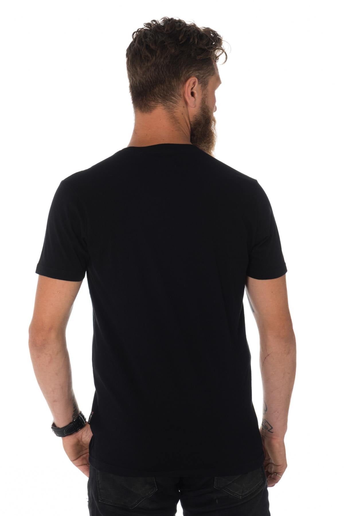 Black t-shirt with motorcycle print - Image n°3