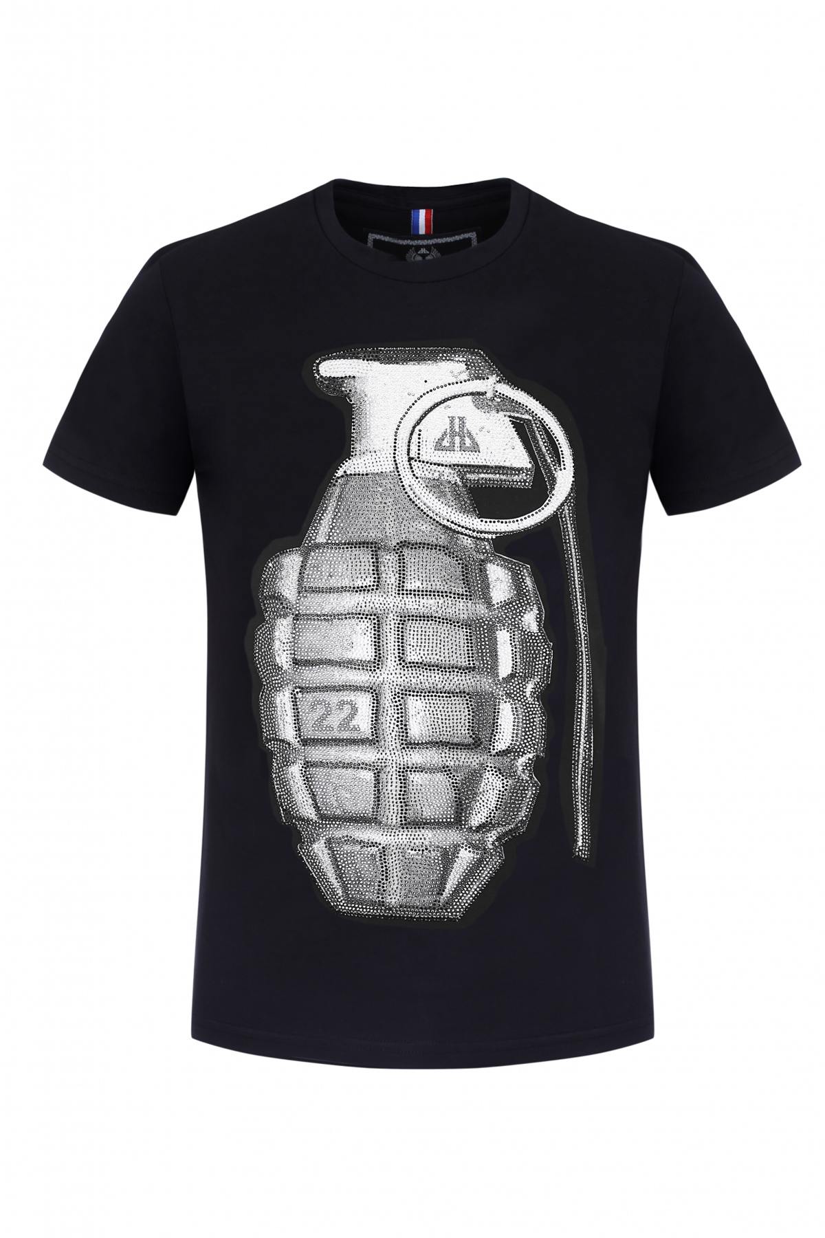 Horspist T-shirt with rhinestone grenade - Image n°3