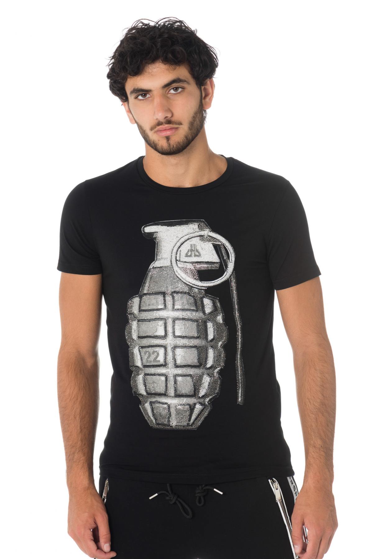 Horspist T-shirt with rhinestone grenade - Image n°1