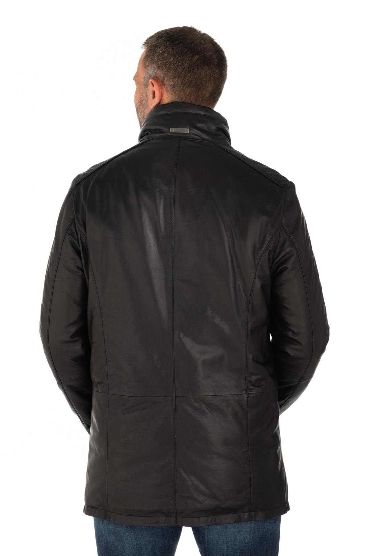 Bugatti Black Lambskin Leather Jacket - Image n°5