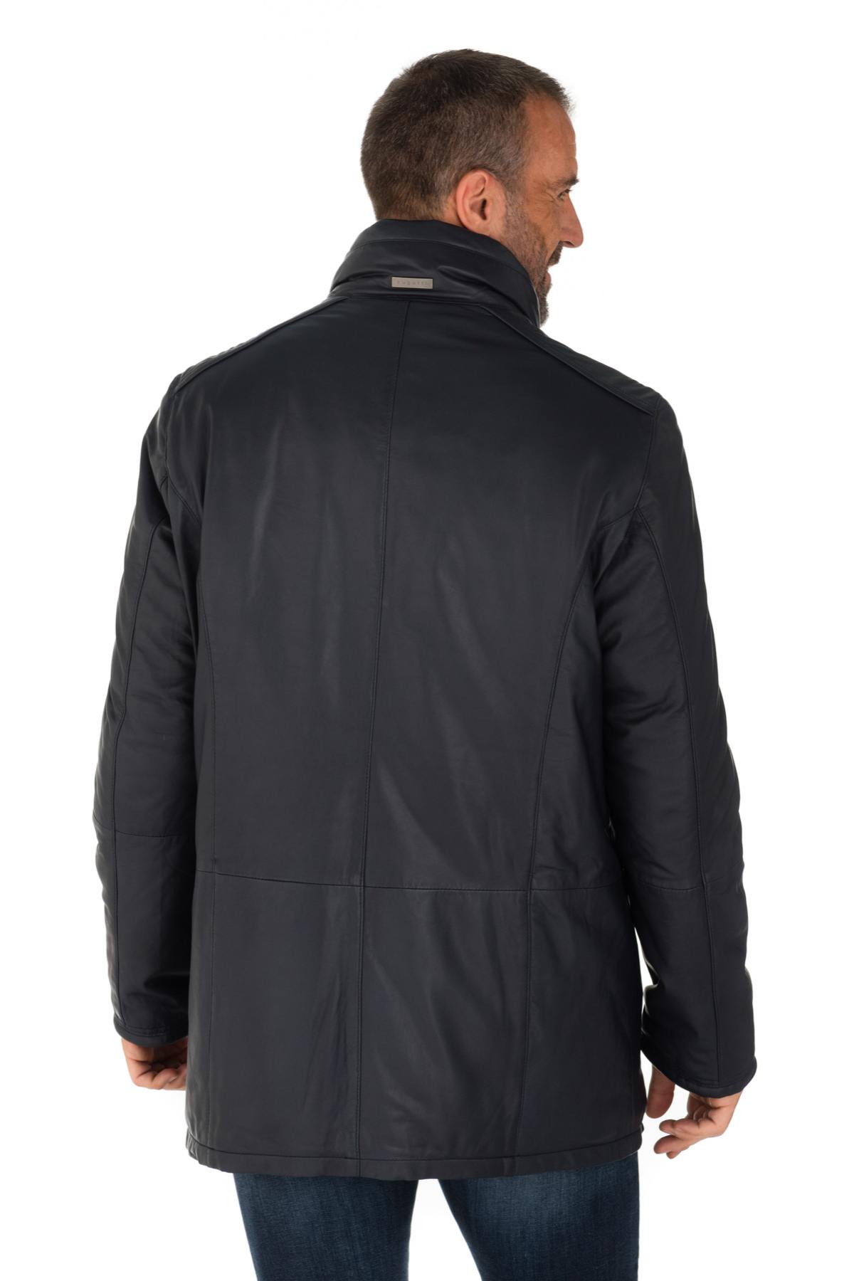 Bugatti Navy Lambskin Leather Jacket - Image n°6