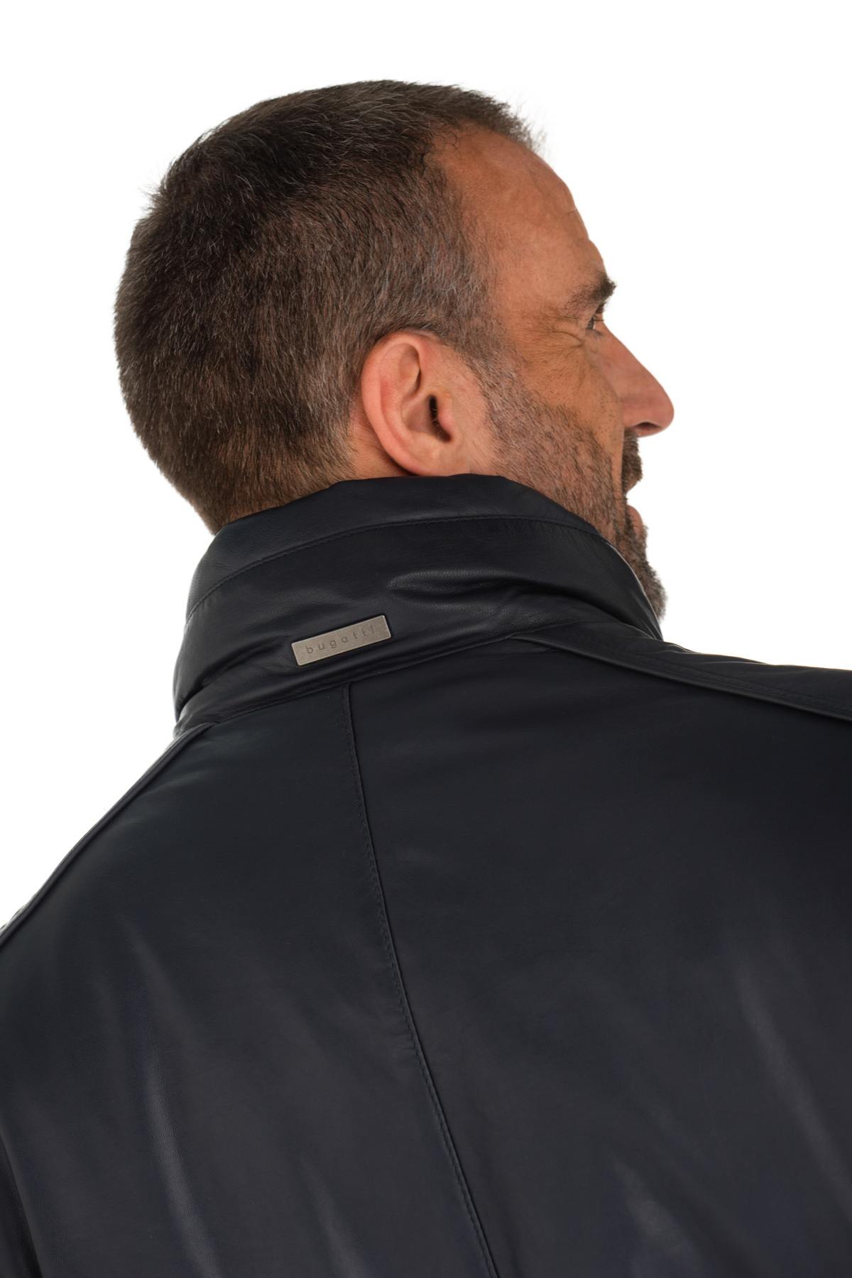 Bugatti Navy Lambskin Leather Jacket - Image n°4