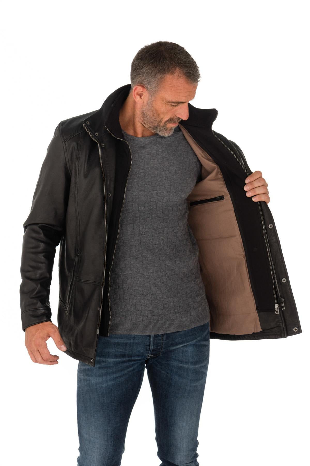 Daytona men's lambskin jacket - Image n°5