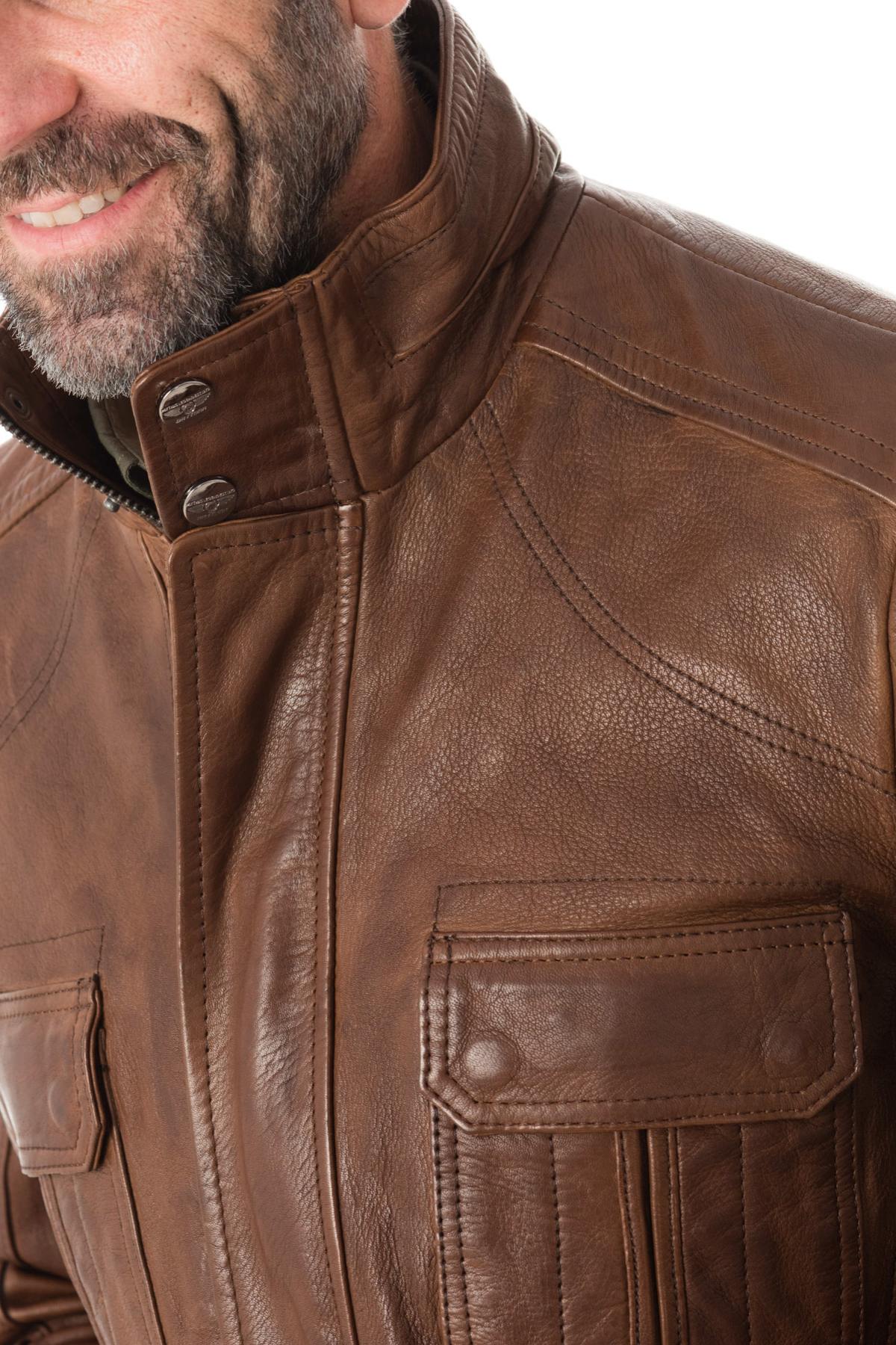 Bison lamb leather safari jacket - Image n°7