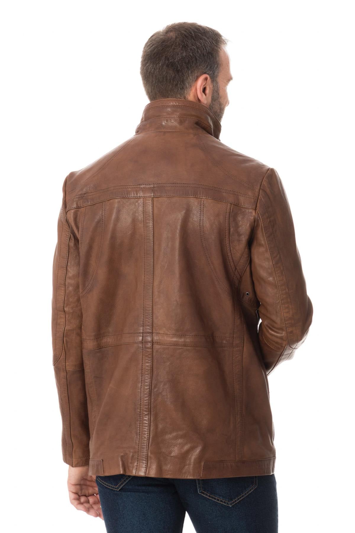 Bison lamb leather safari jacket - Image n°6