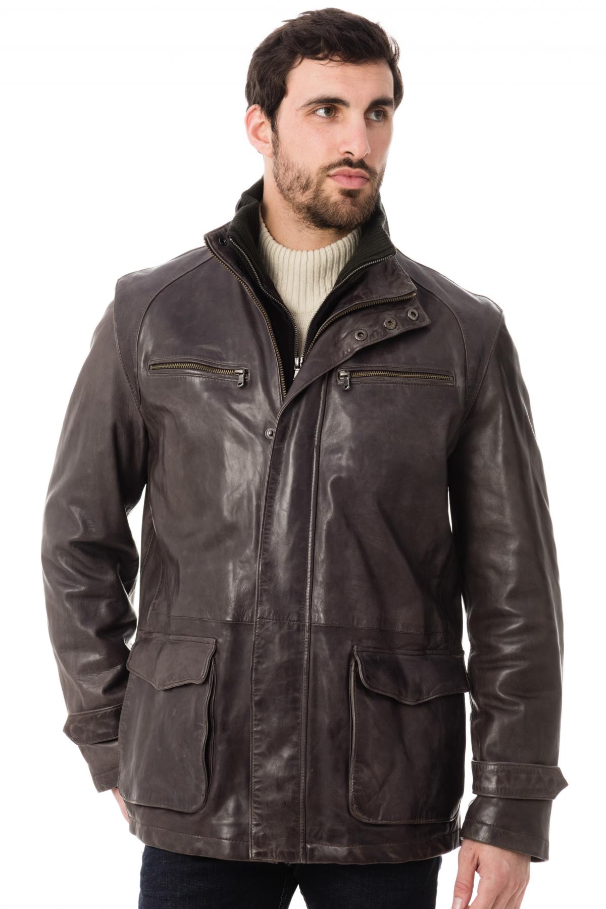 Daytona men's gray distressed jacket - Image n°3