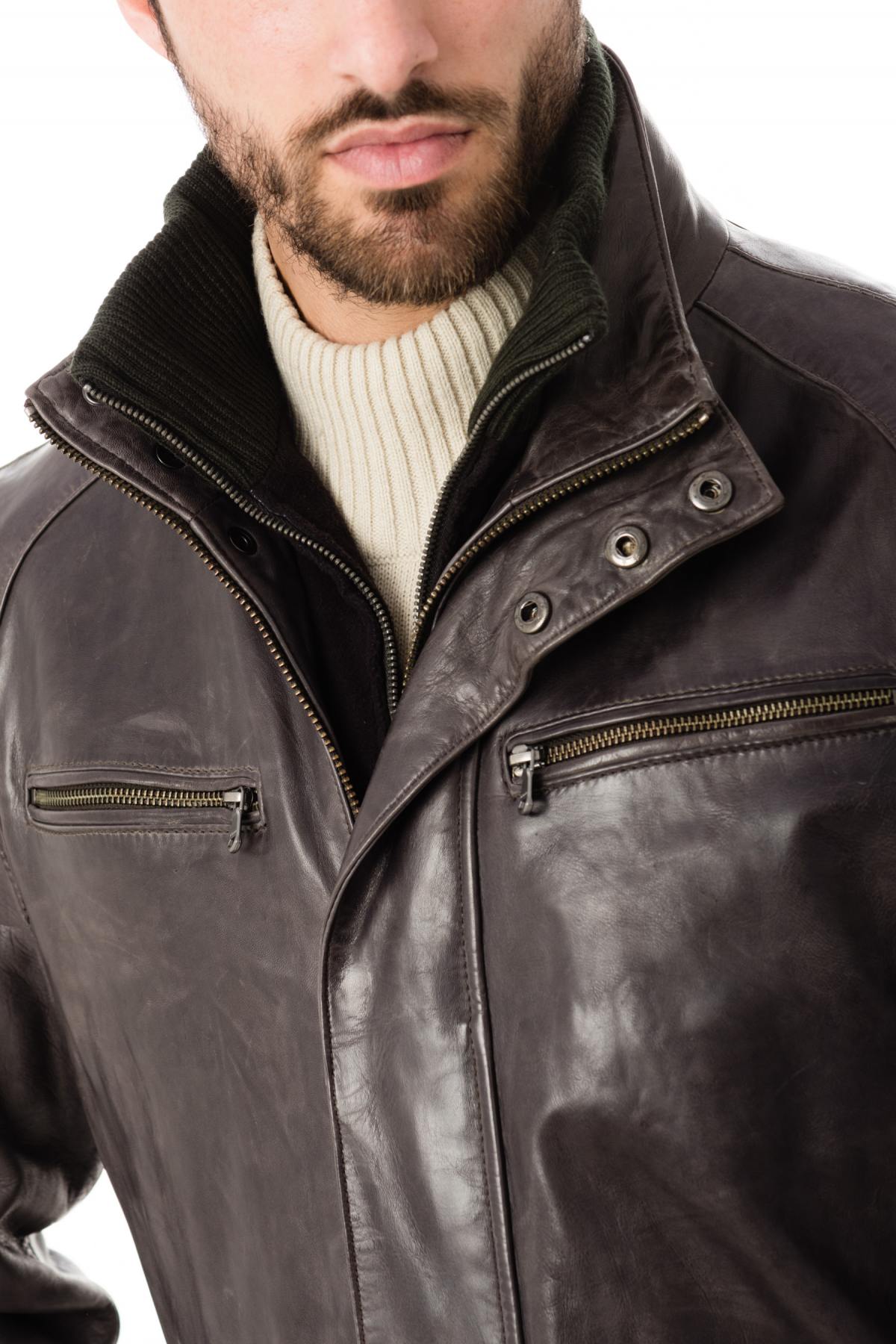 Daytona men's gray distressed jacket - Image n°6