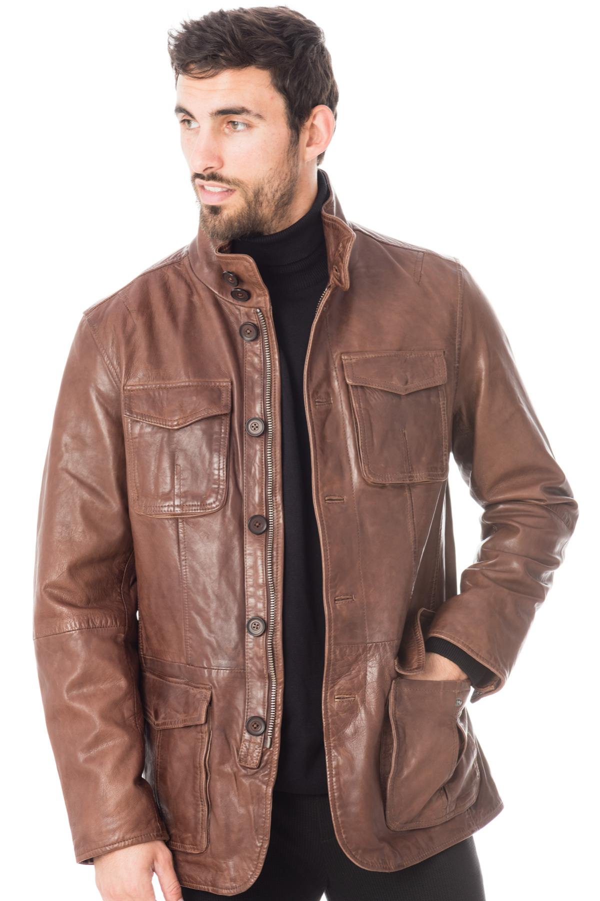 Men's lambskin safari jacket - Image n°3