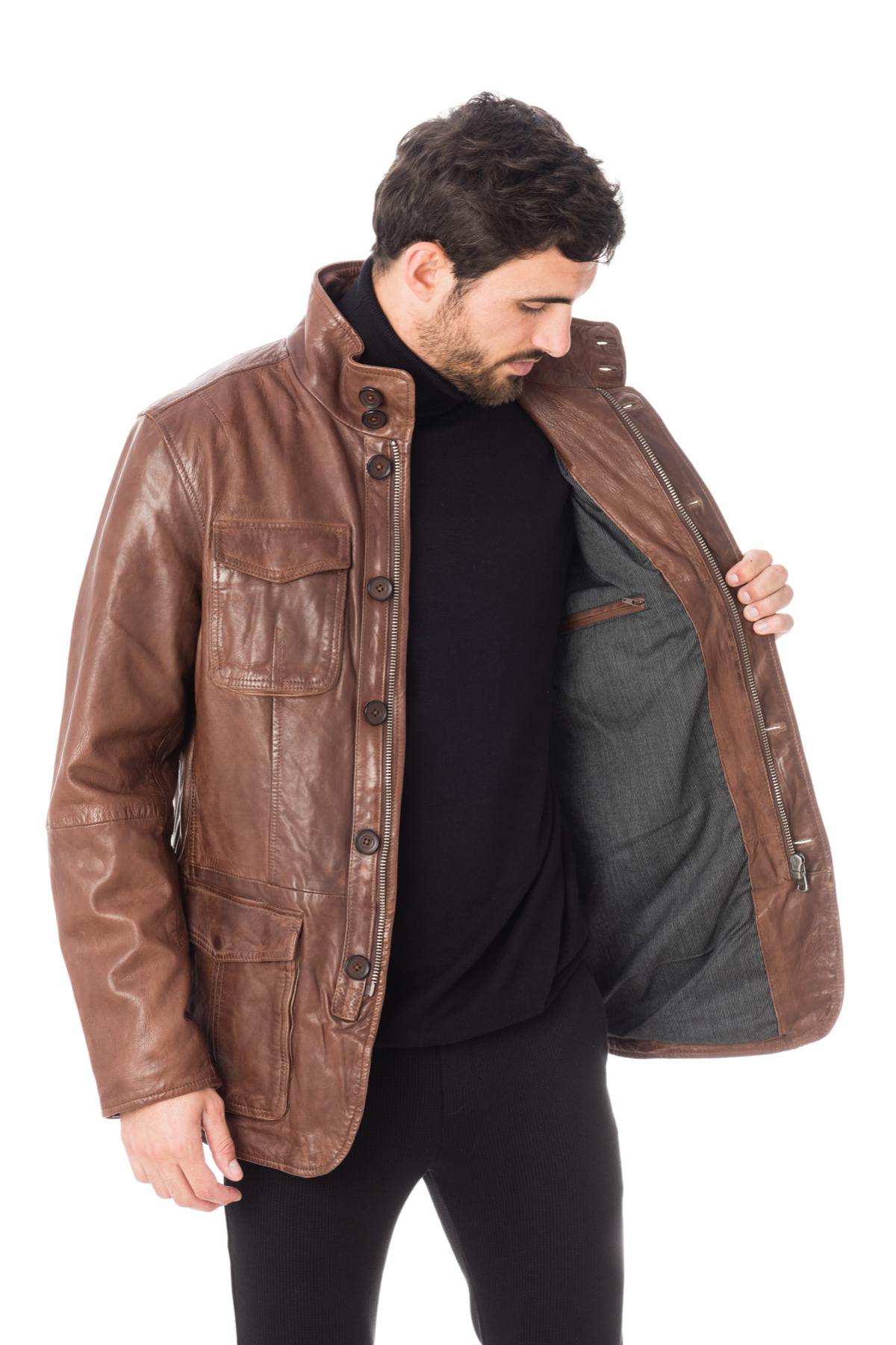 Men's lambskin safari jacket - Image n°4