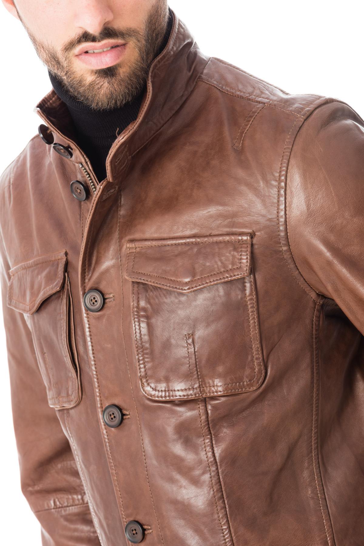 Men's lambskin safari jacket - Image n°6