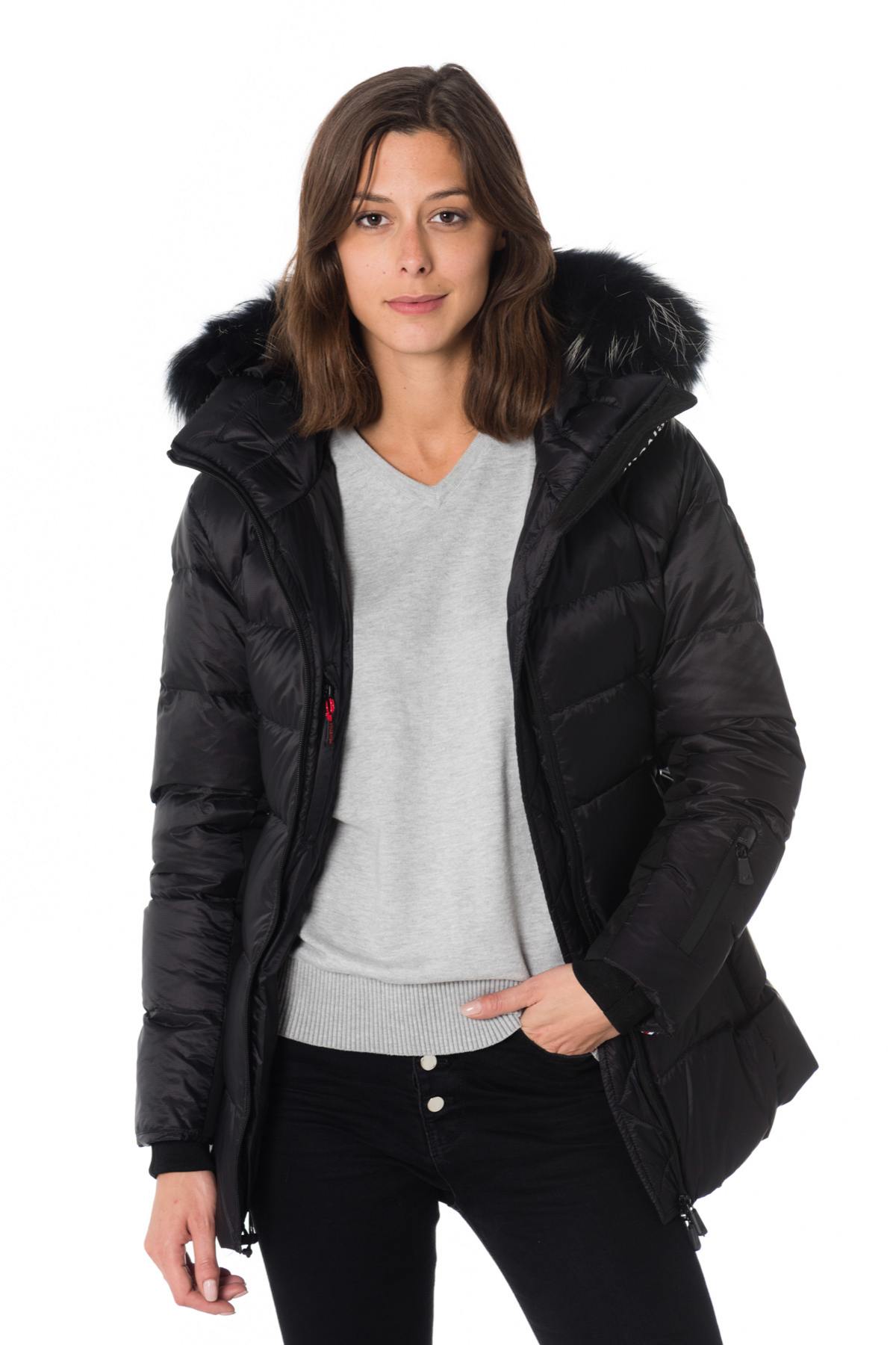 Helvetica women's black down jacket - Image n°1