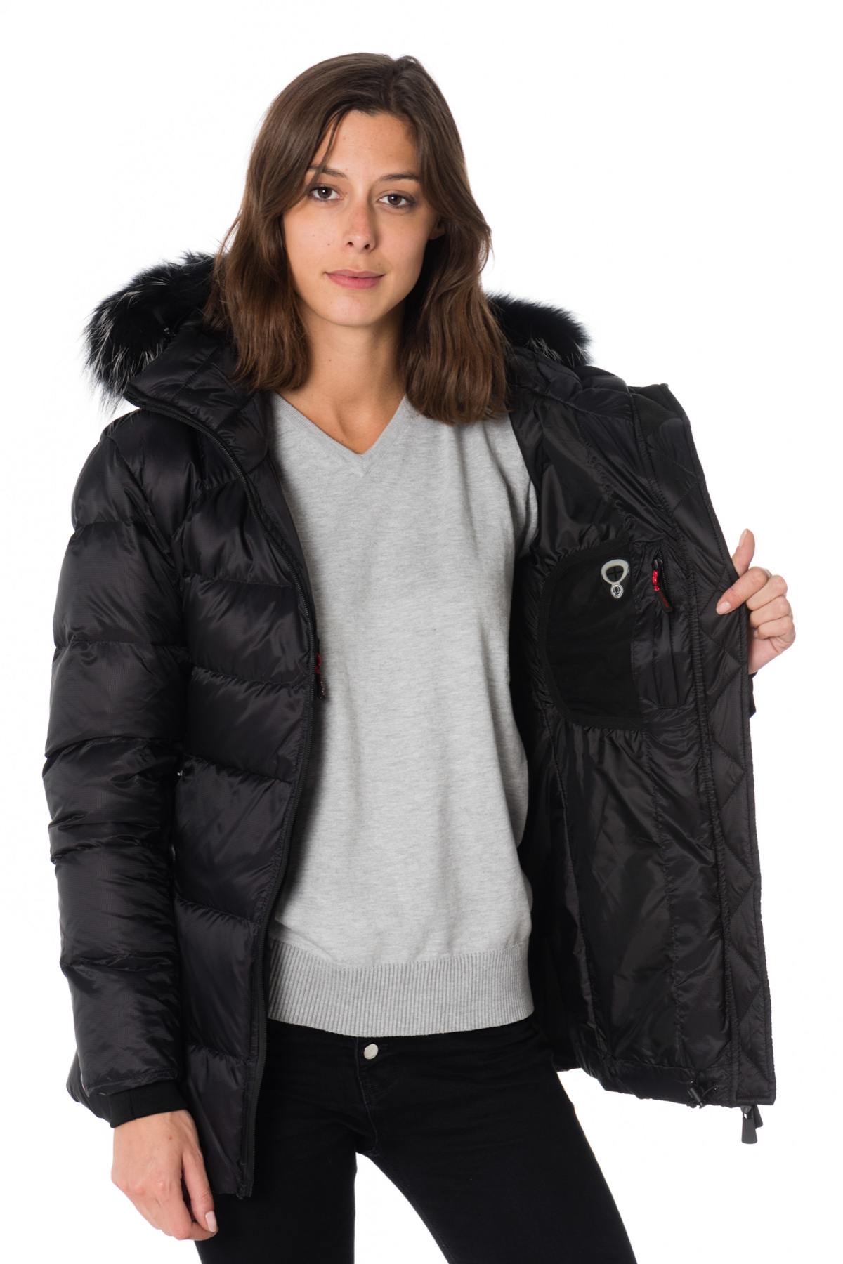 Helvetica women's black down jacket - Image n°8