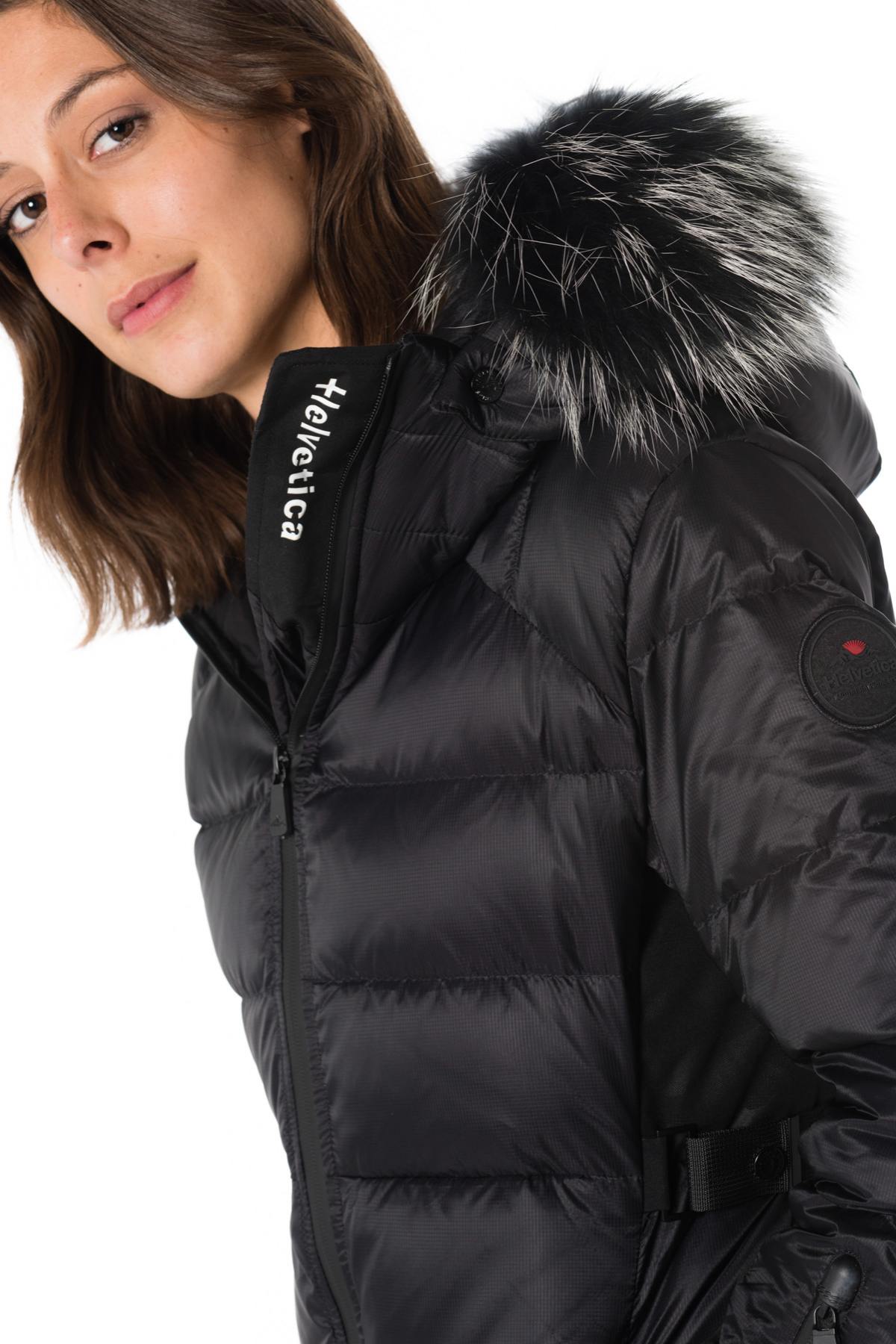 Helvetica women's black down jacket - Image n°6