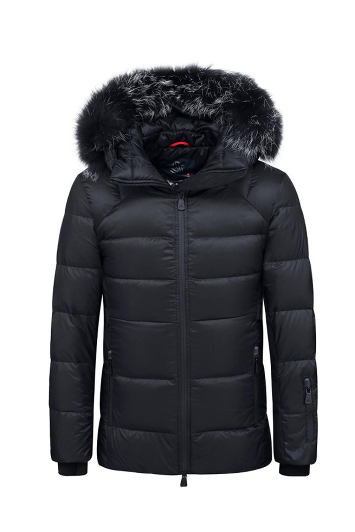 Helvetica women's black down jacket - Image n°4