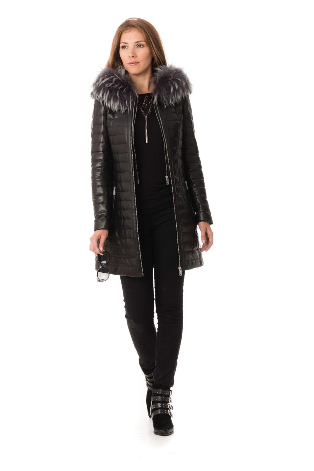 Women's long down jacket - Image n°2