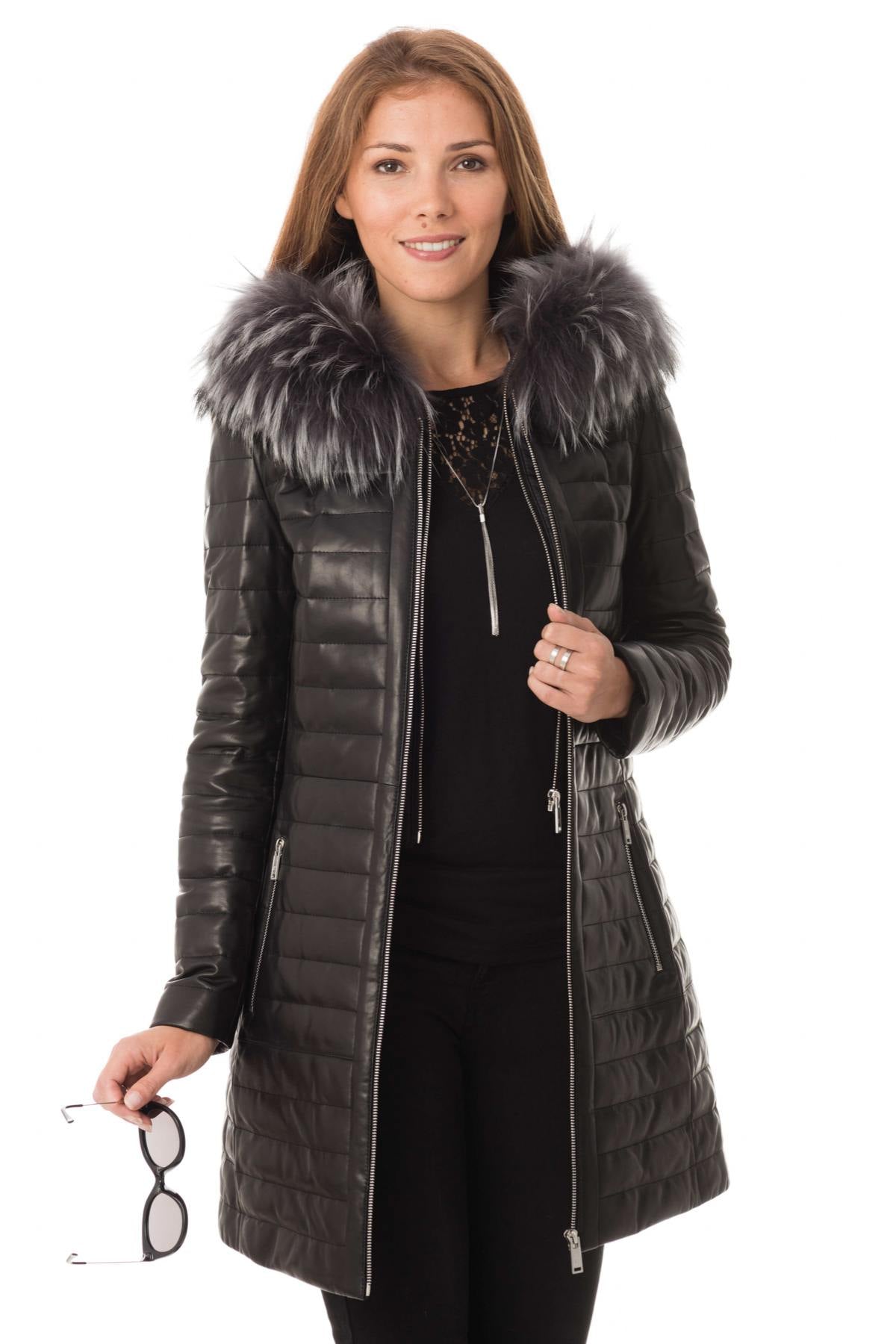 Women's long down jacket - Image n°3