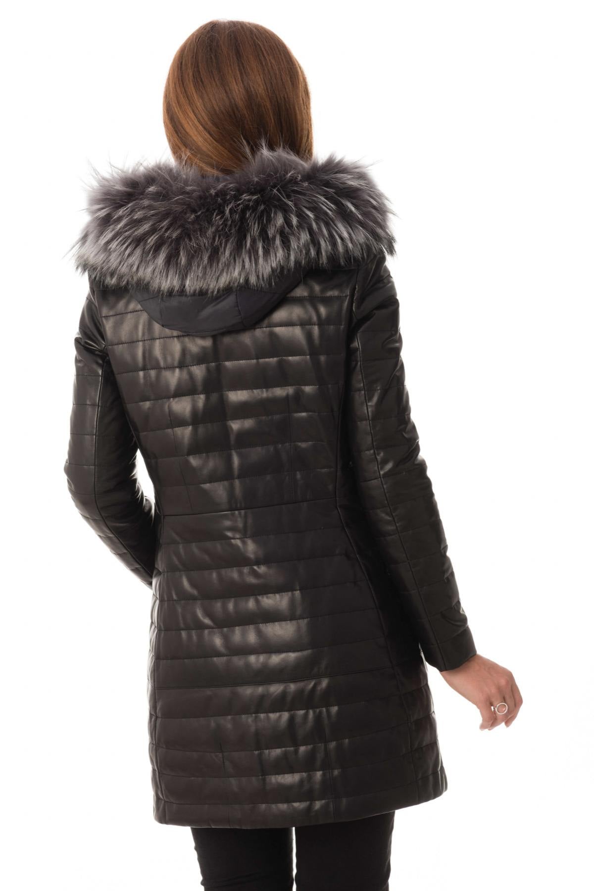 Women's long down jacket - Image n°5