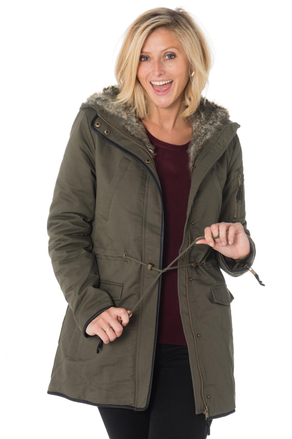 Kaporal women's khaki parka - Image n°2