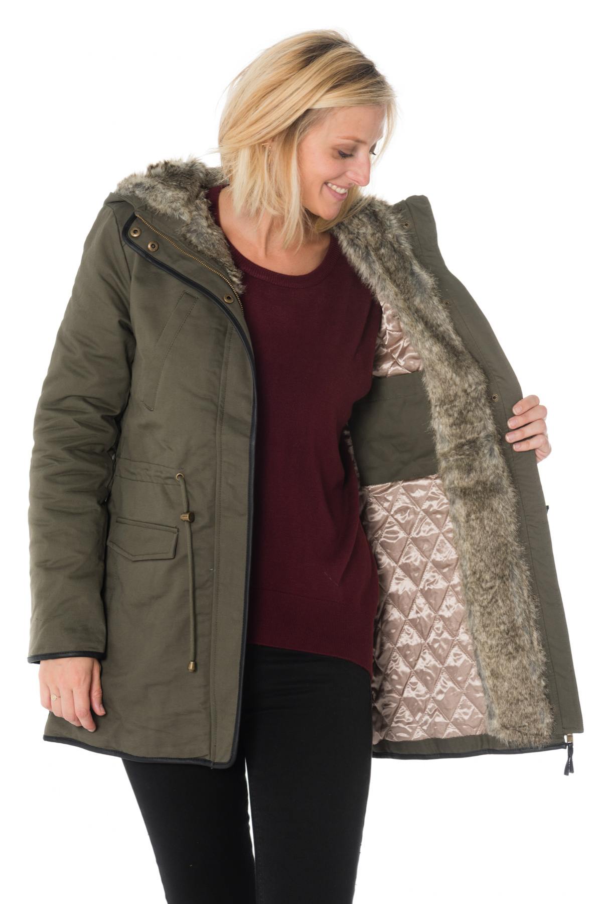 Kaporal women's khaki parka - Image n°3