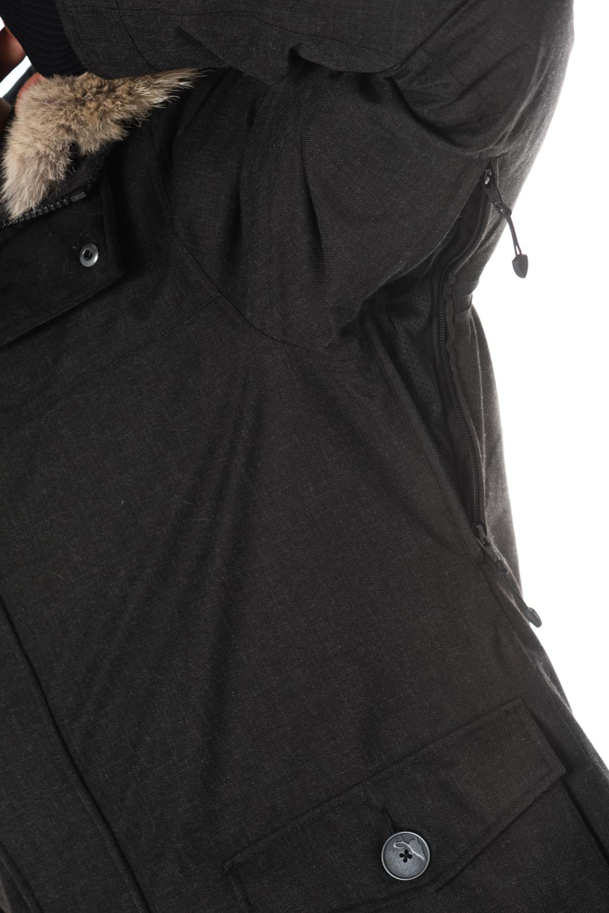 Nobis men's black parka with coyote fur - Image n°4