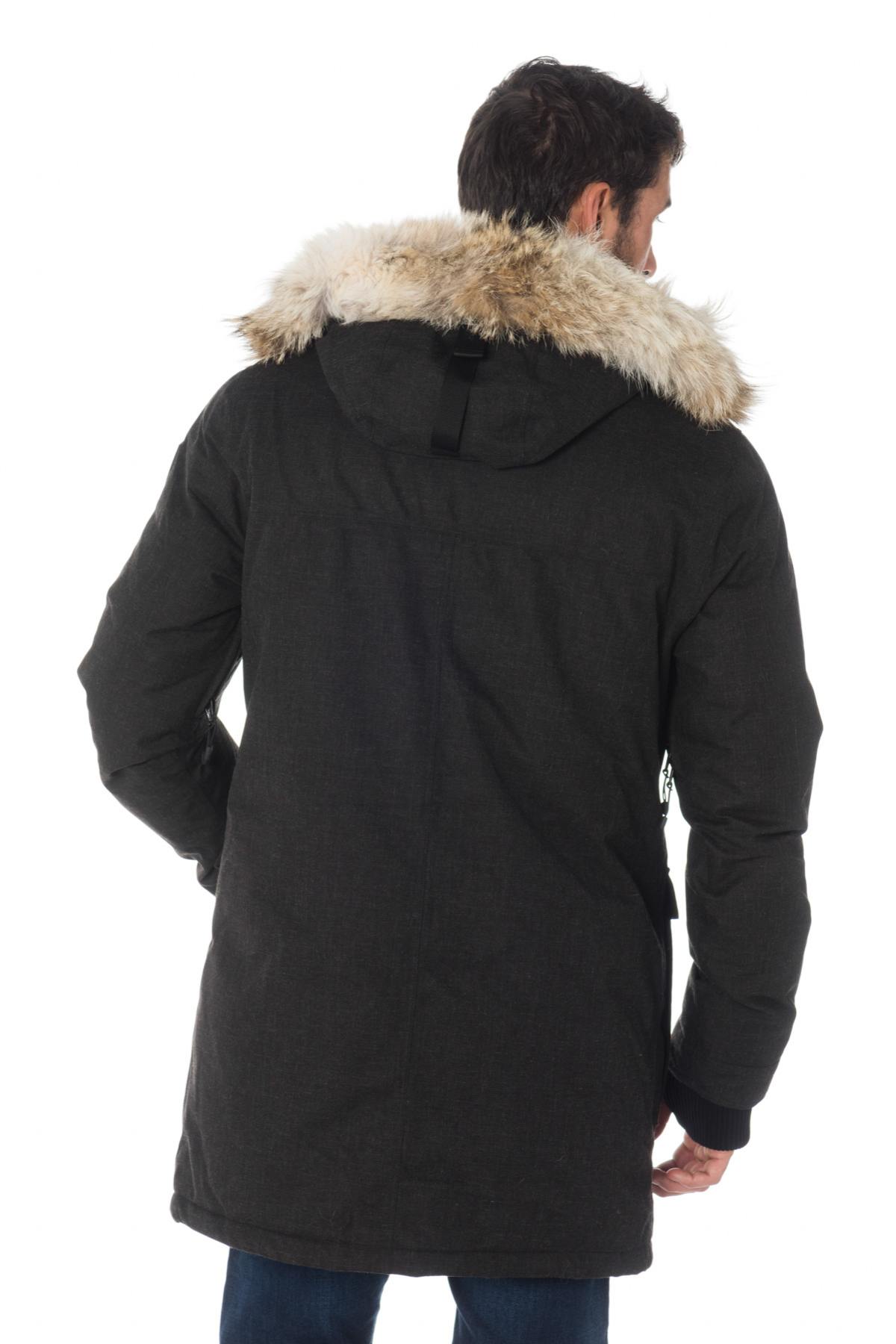 Nobis men's black parka with coyote fur - Image n°6