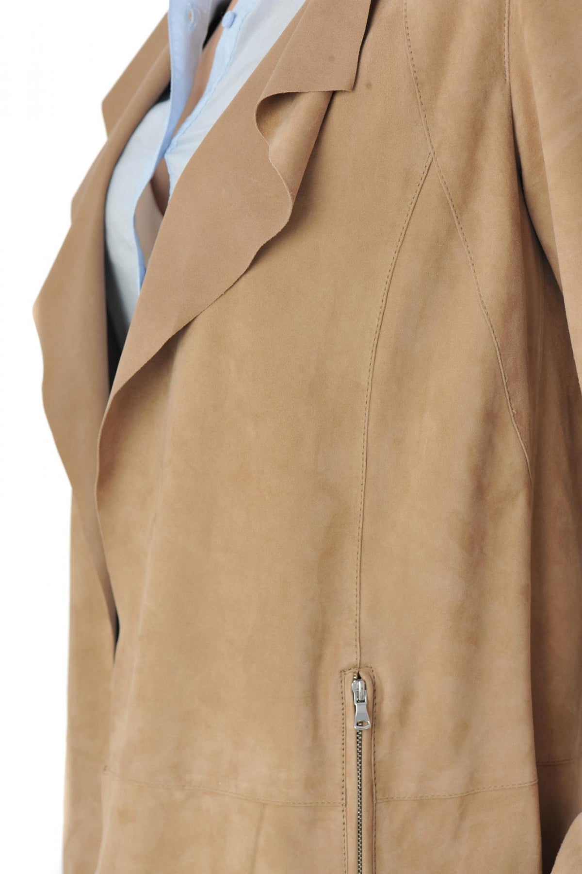 Fine and light Oakwood suede-look coat - Image n°5