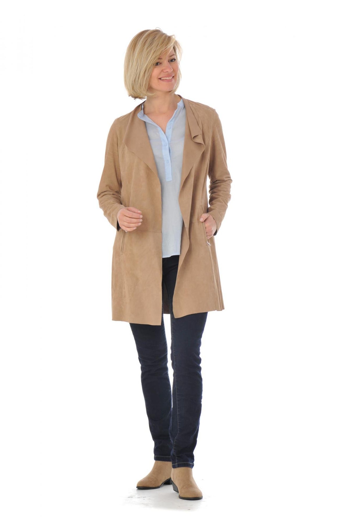 Fine and light Oakwood suede-look coat - Image n°2