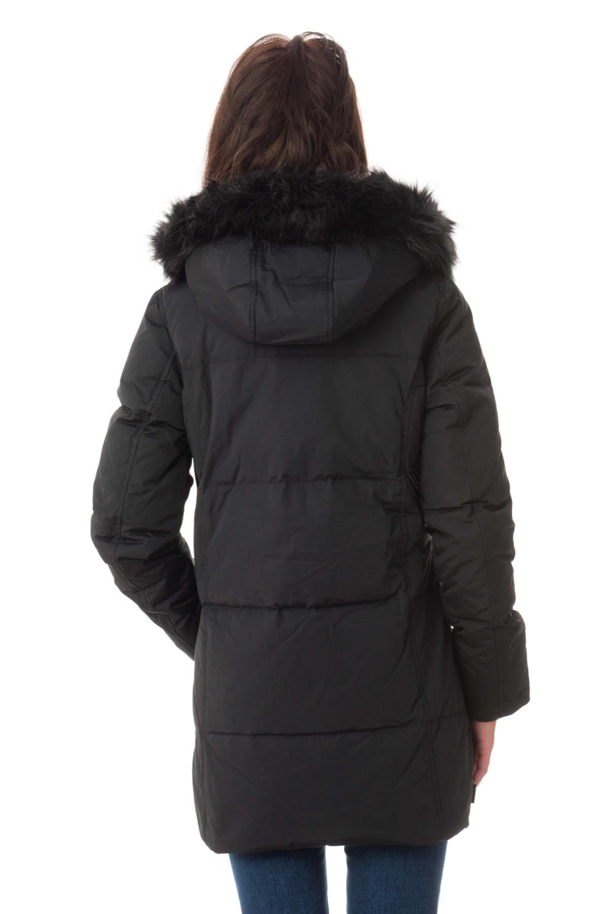 Women's black cotton down jacket - Image n°5