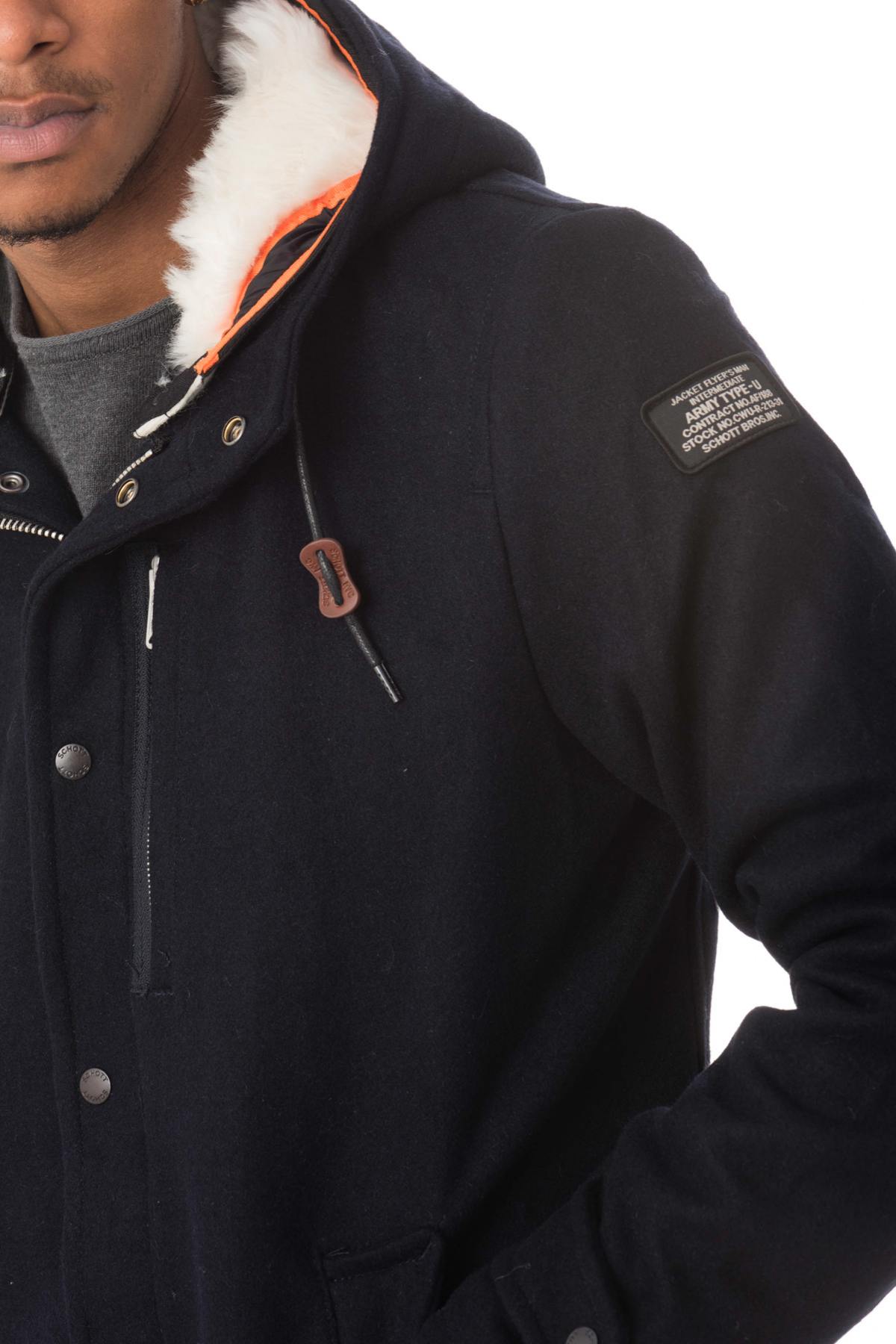 Navy wool parka - Image n°6